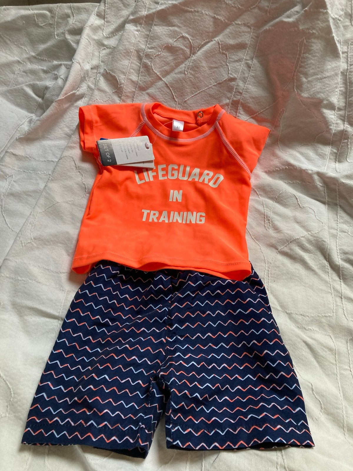 Nieuw UV-zwemsetje 'Lifeguard in Training' maat 68, Ophalen, Nieuw, Jongetje of Meisje, Setje