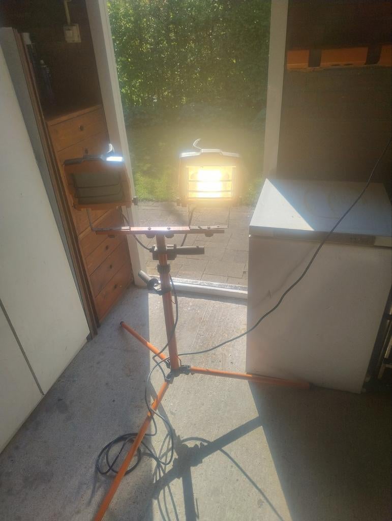 ProMax Professional Bouwlamp op statief, Gebruikt, Met statief, Ophalen of Verzenden, Lamp met armatuur