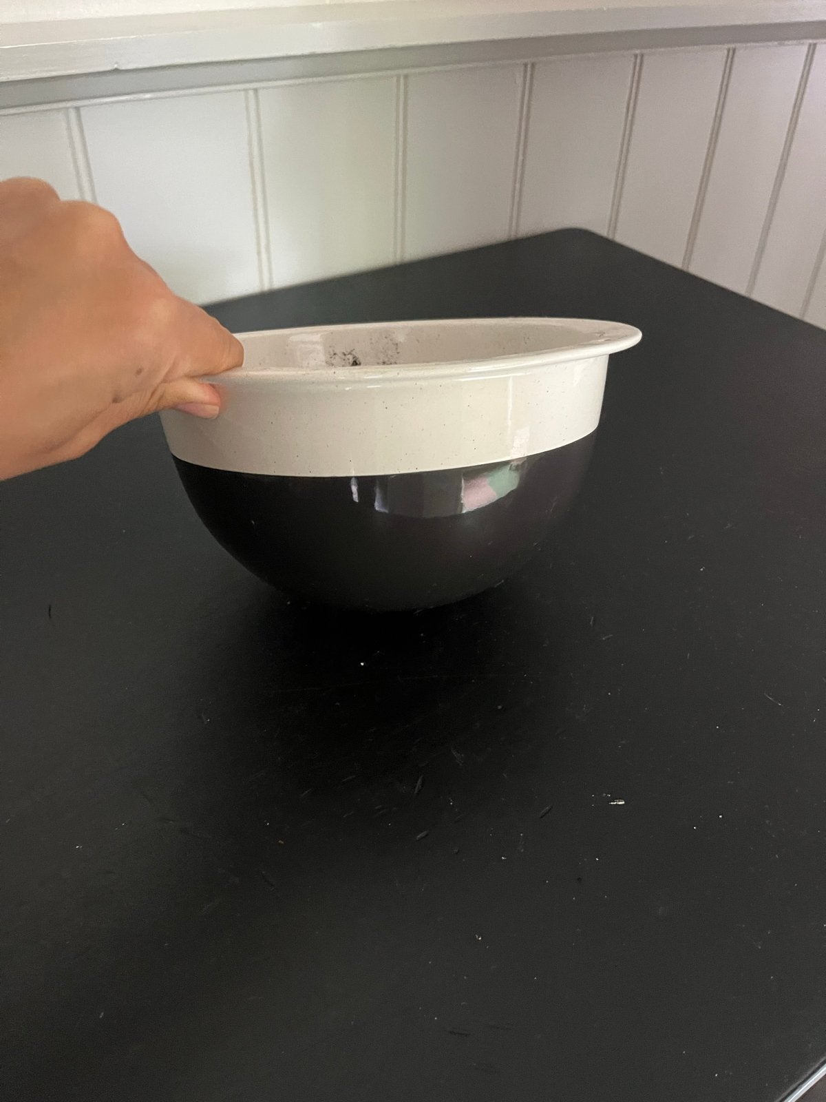 Hangpot wit/grijs voor kleine hangplanten, Ophalen, Overige materialen, Gebruikt, Rond