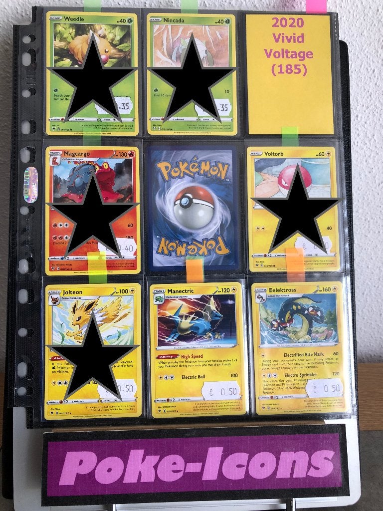 2020 SW&SH 185 Vivid Voltage (Non-Holo , Reverse & Holo), Ophalen of Verzenden, Zo goed als nieuw, Meerdere kaarten, Foil