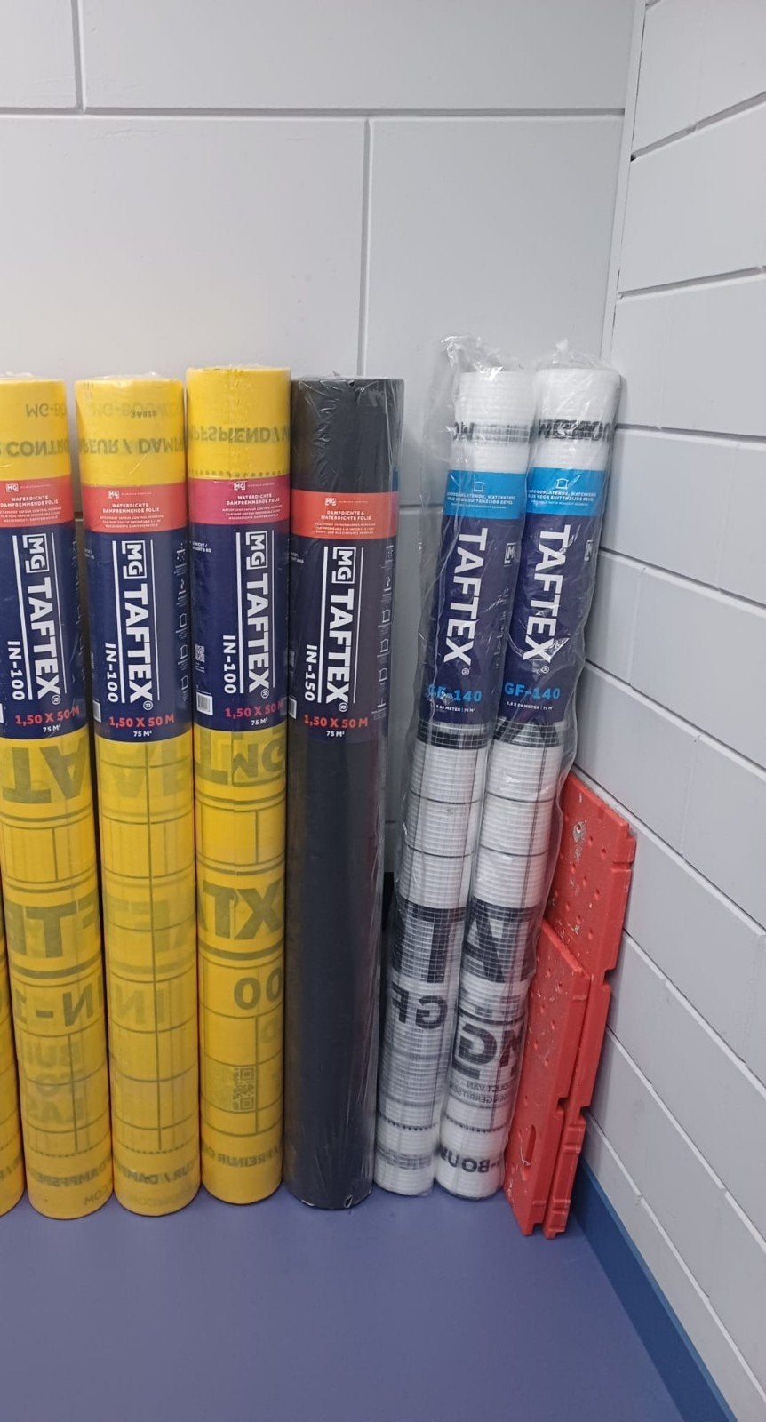 Diversen rollen Taftex folie 75 m2 per rol, Doe-het-zelf en Verbouw, Zeil en Folie, Ophalen, Nieuw, 15 m² of meer, Folie