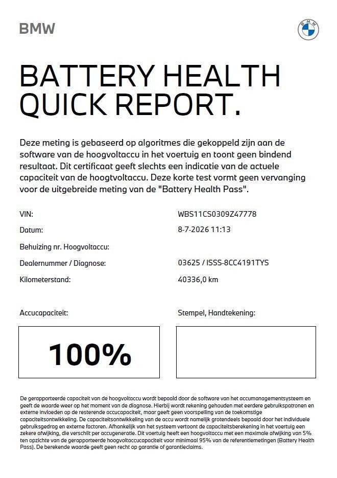 BMW XM PHEV 50e 30 kWh SoH 100% (bj 2025, automaat), Auto's, Gebruikt, Met garantie (alle), Overige brandstoffen, Zwart