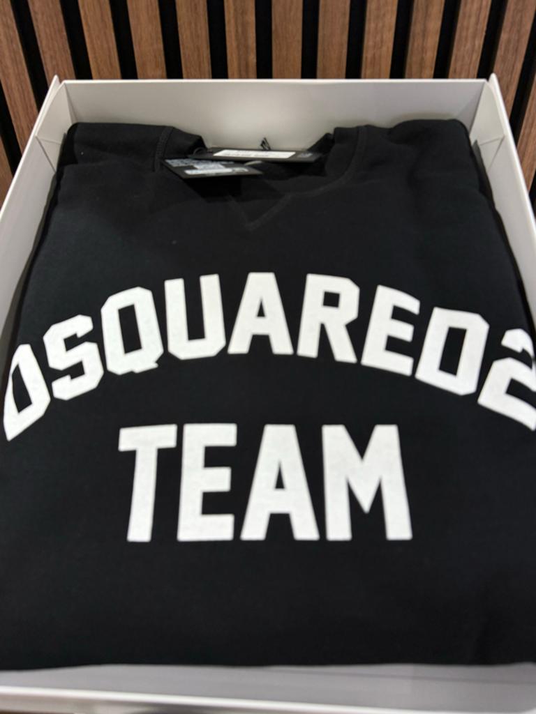 DSQUARED2 Team Sweatshirt Zwart - Nieuw met labels, Ophalen of Verzenden, Nieuw, Maat 56/58 (XL), Zwart