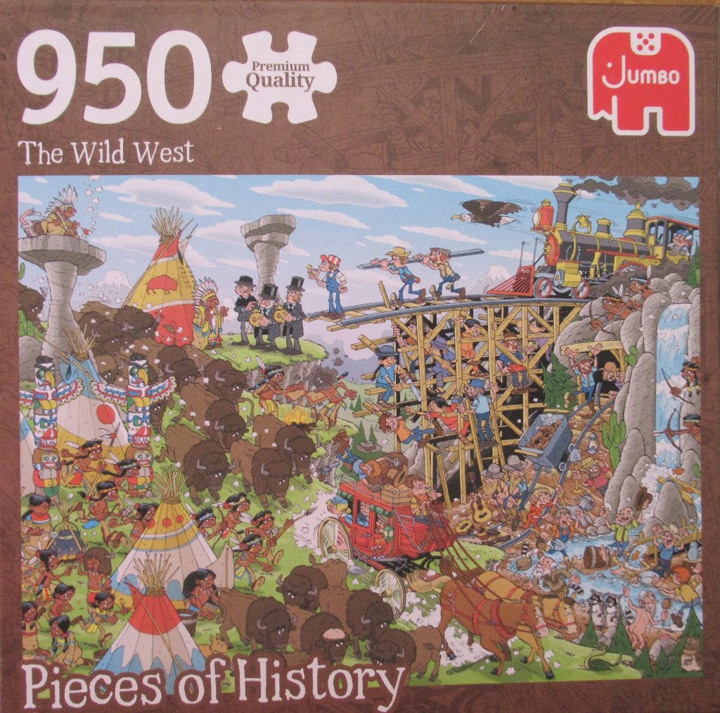 Puzzel - Het wilde westen, Ophalen of Verzenden, 500 t/m 1500 stukjes, Zo goed als nieuw, Legpuzzel