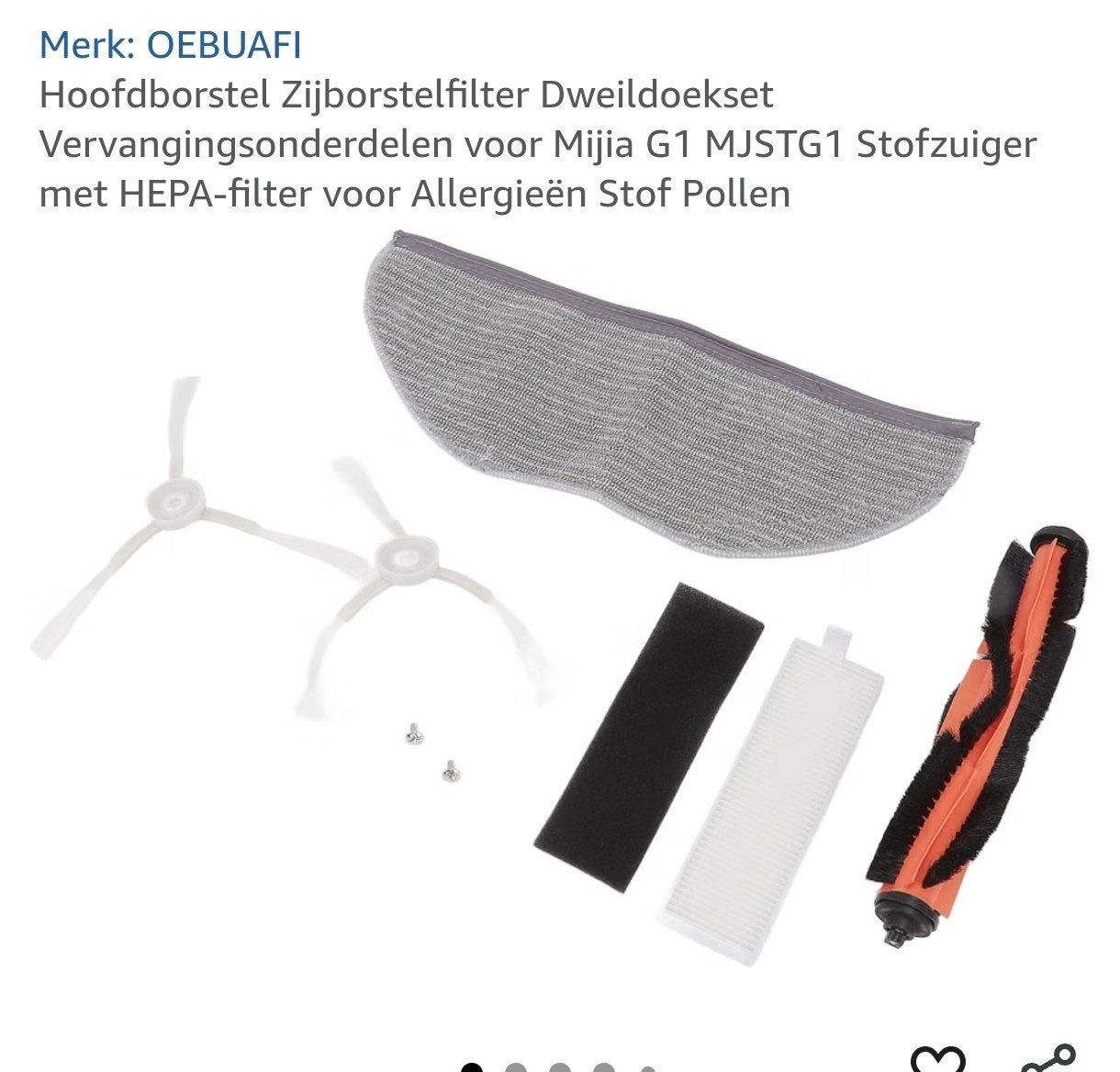Vervangingsonderdelen voor Mijia G1 MJSTG1 Stofzuiger, Witgoed en Apparatuur, Ophalen of Verzenden, Nieuw
