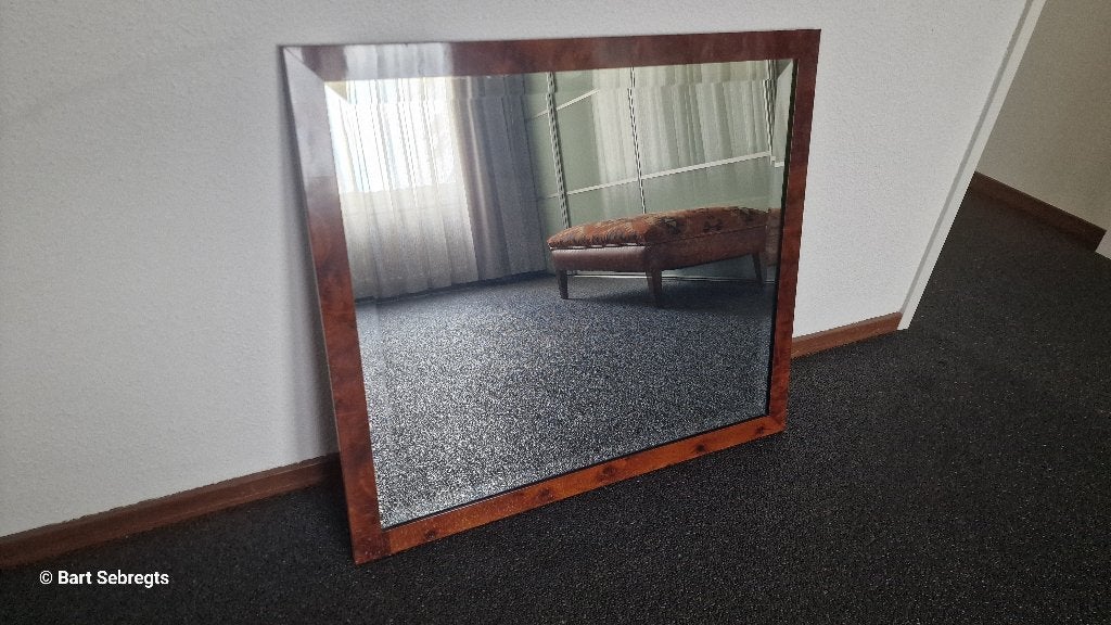 Antieke spiegel (76x67), Ophalen, 50 tot 100 cm, Minder dan 100 cm, Rechthoekig
