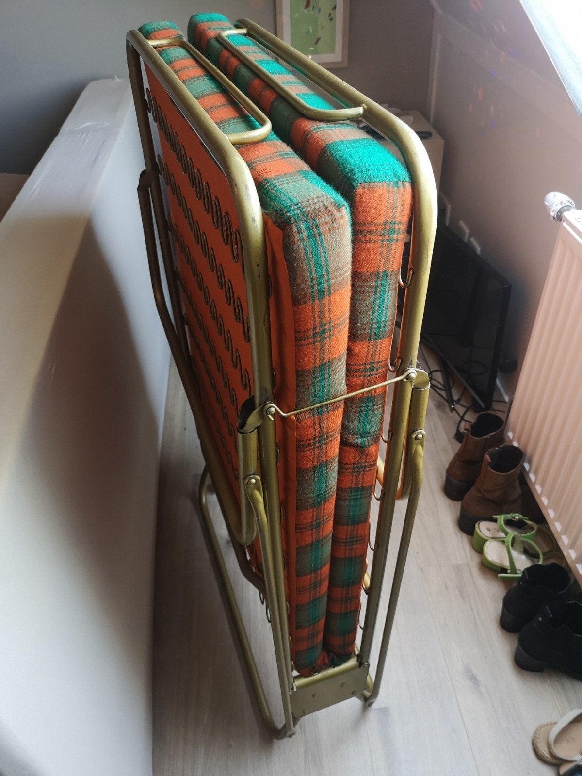 opklapbed eenpersoons bed, Huis en Inrichting, Ophalen, Eenpersoons, Vintage, 80 cm