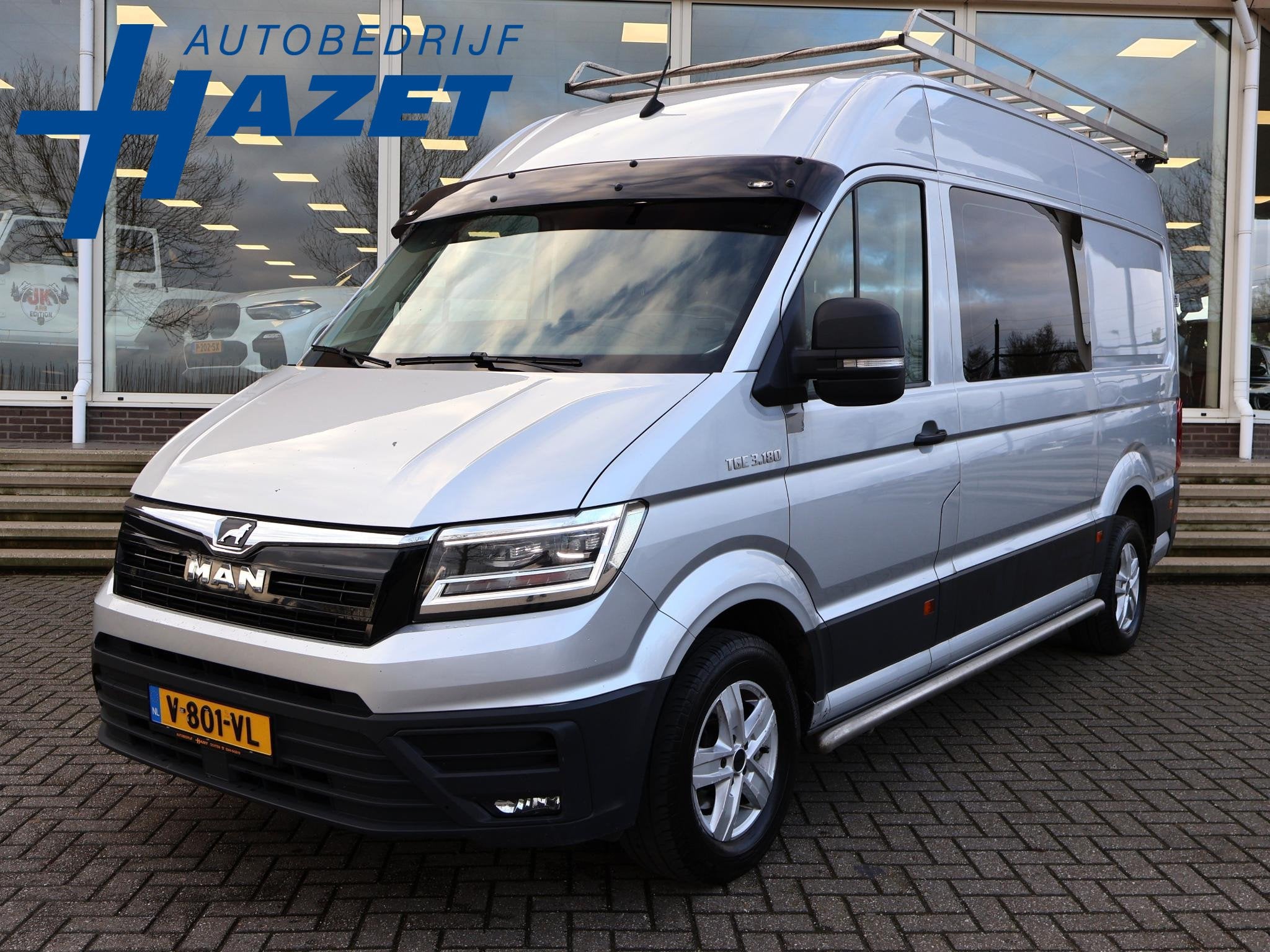 MAN TGE 2.0 TDI 177 PK AUT. DUBBEL CABINE + 3500 KG TREKHAAK, Stof, Euro 6, 4 cilinders, MAN