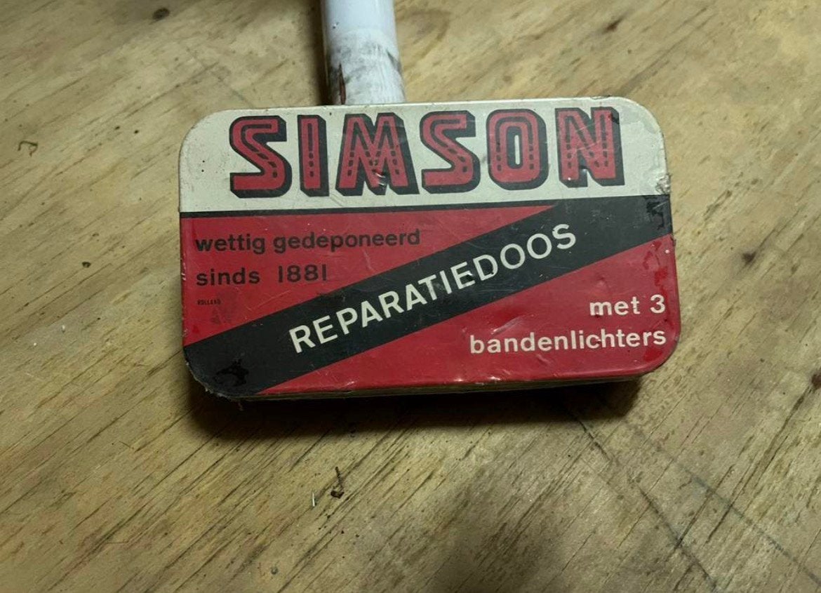 Vintage Simson blik/reparatie doos fiets, Ophalen of Verzenden, Gebruikt, Overig gereedschap