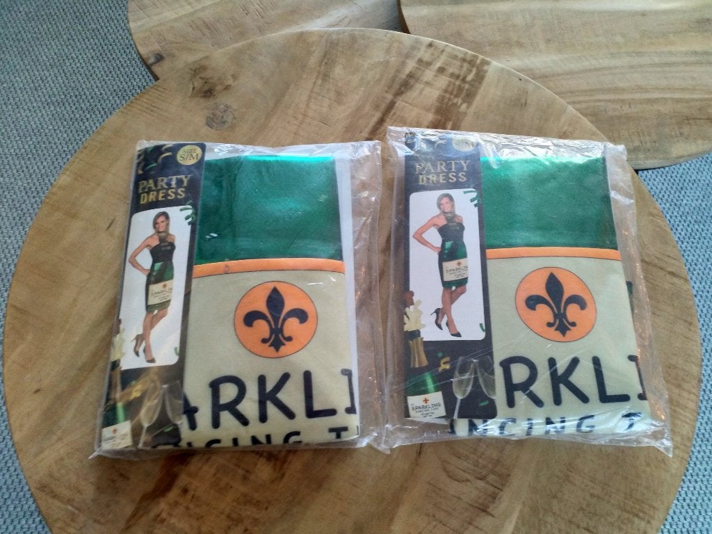 2x kostuum champagne fles maat S-M, Ophalen of Verzenden, Nieuw, Kostuum, Carnaval