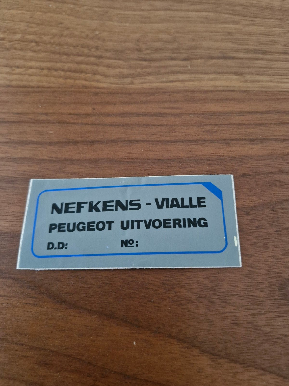 212 Nefkens - Vialle Peugeot Uitvoering Sticker, Auto diversen, Ophalen of Verzenden