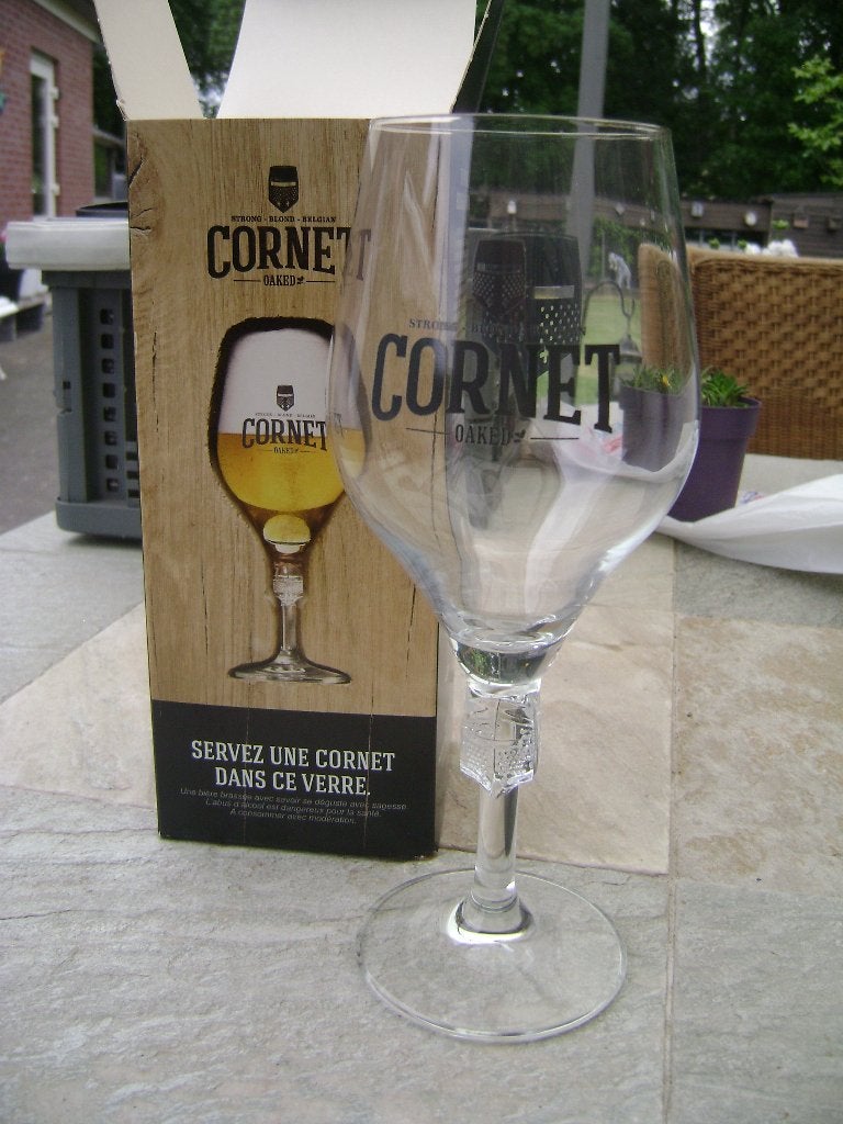 Luxe Cornet bierglas in originele verpakking, Ophalen of Verzenden, Nieuw, Glas of Glazen, Overige merken