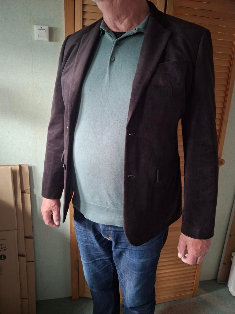 Stijlvol Bruin Corduroy Colbert - Maat L (52), Kleding | Heren, Kostuums en Colberts, Maat 52/54 (L), Bruin, LIV Collection, Ophalen of Verzenden