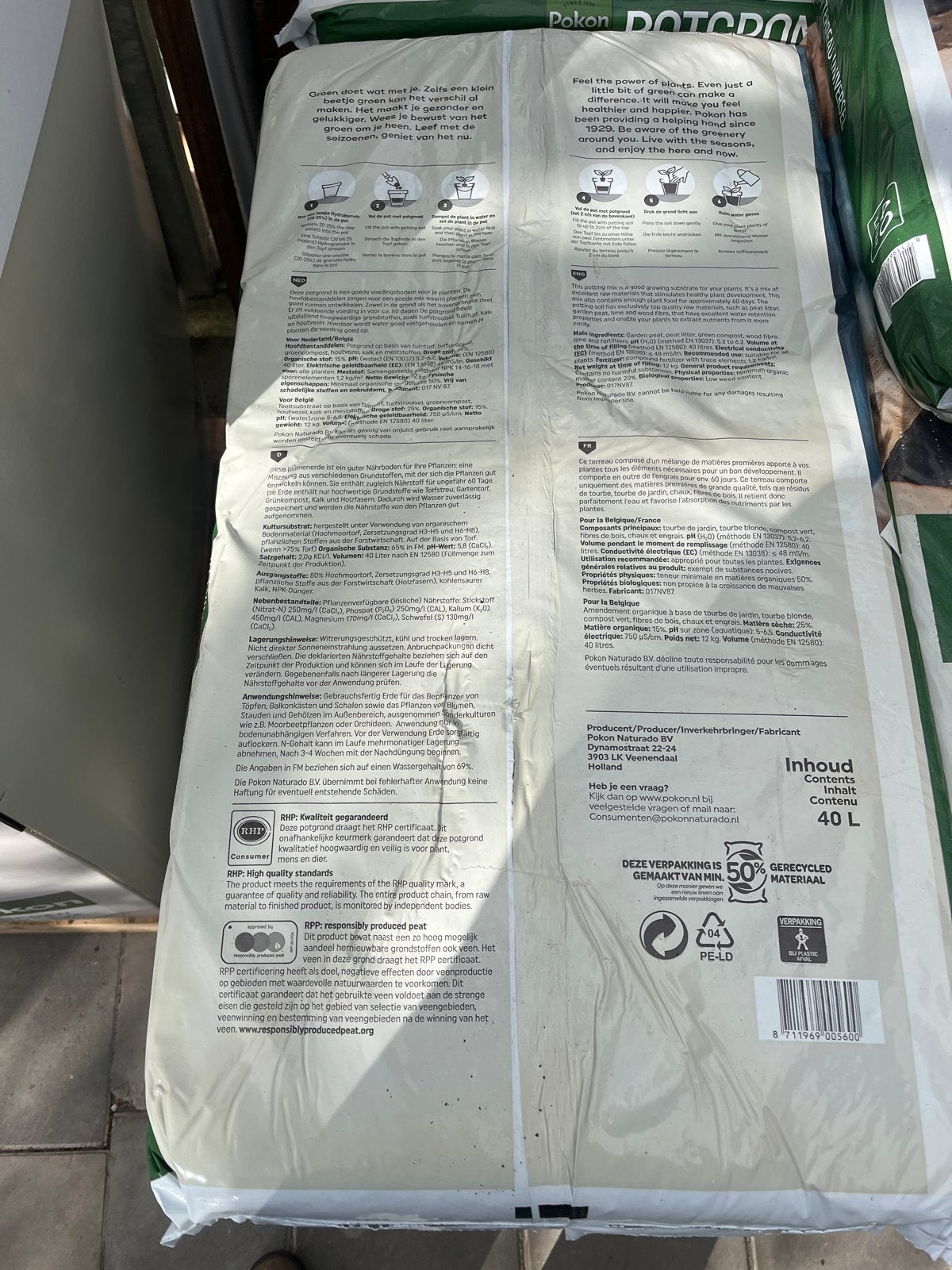 Pokon Universele Potgrond 40L voor gezonde planten, Tuin en Terras, Ophalen of Verzenden, Potgrond