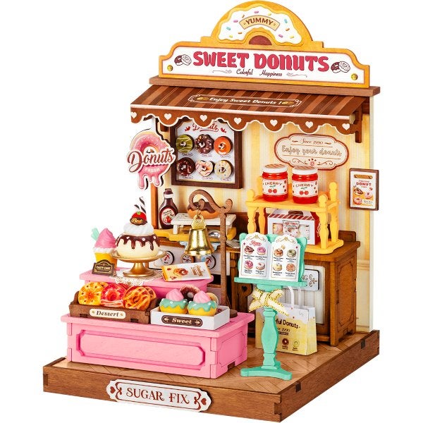 Robotime Sweetie's Donut Shop DS051 Bouwpakket Nieuw, ROKR, Gebouwen, Nieuw, Meerkleurig
