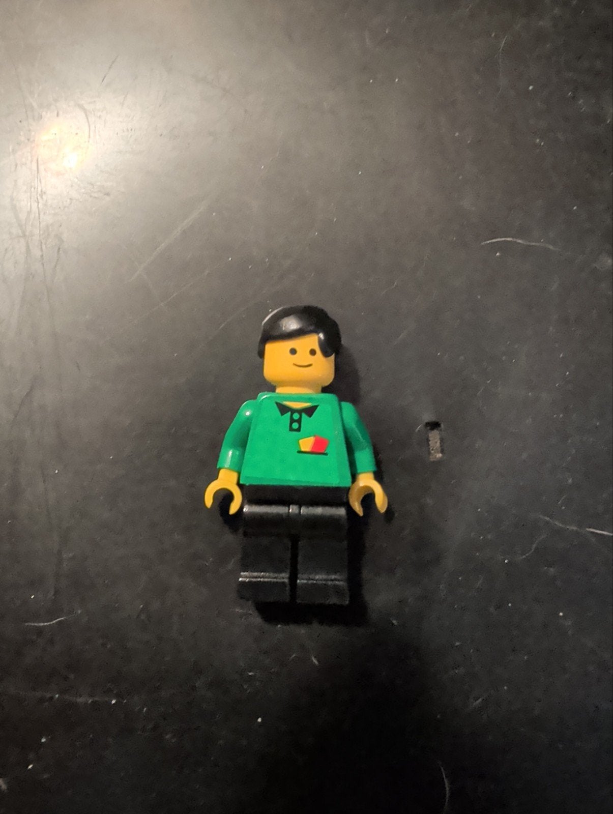Lego Minifiguur Groen Shirt Zwart Haar, Ophalen, Gebruikt, Overige merken