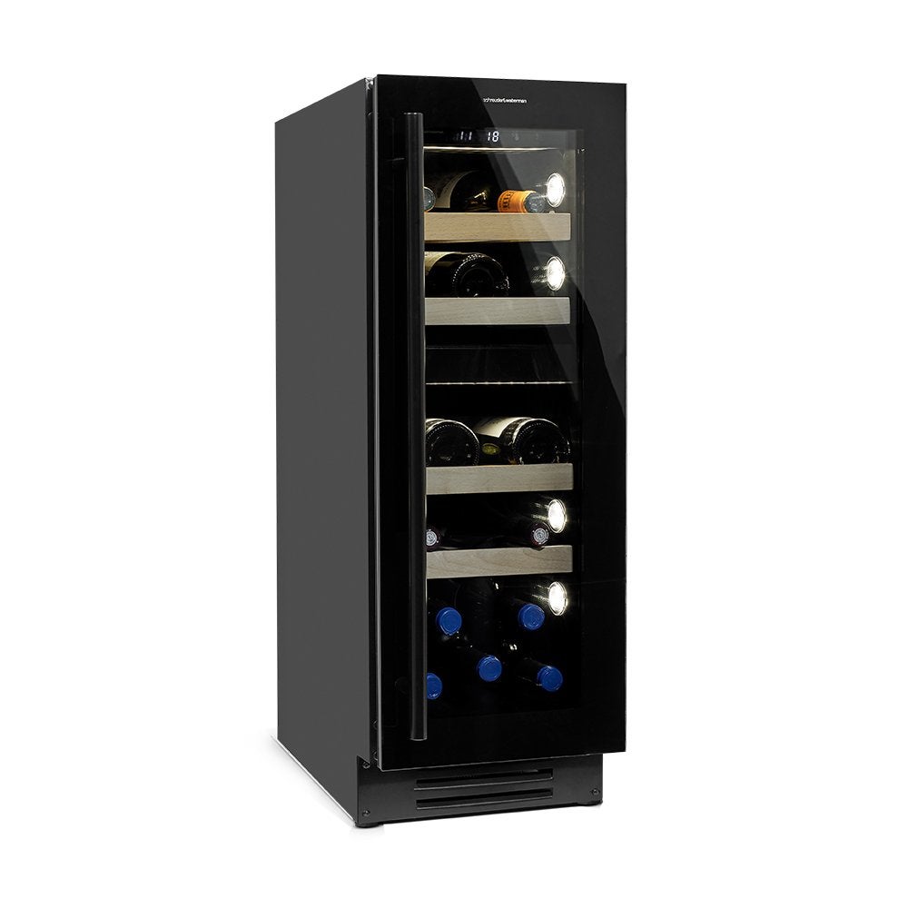 Wijnklimaatkast Biron Uno Black Edition, Ophalen, 15 tot 25 flessen, Nieuw, Glas