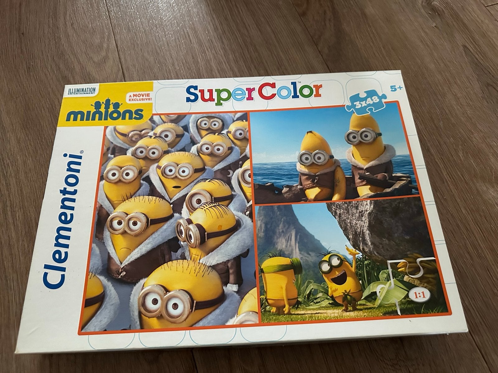 Minions Clementoni SuperColor Puzzel 3x48 stukjes, Ophalen, 10 tot 50 stukjes, Gebruikt, 4 tot 6 jaar