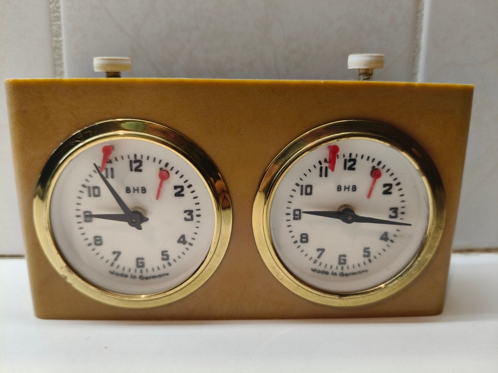 Vintage BHB schaakklok - Made in West-Germany, Ophalen of Verzenden