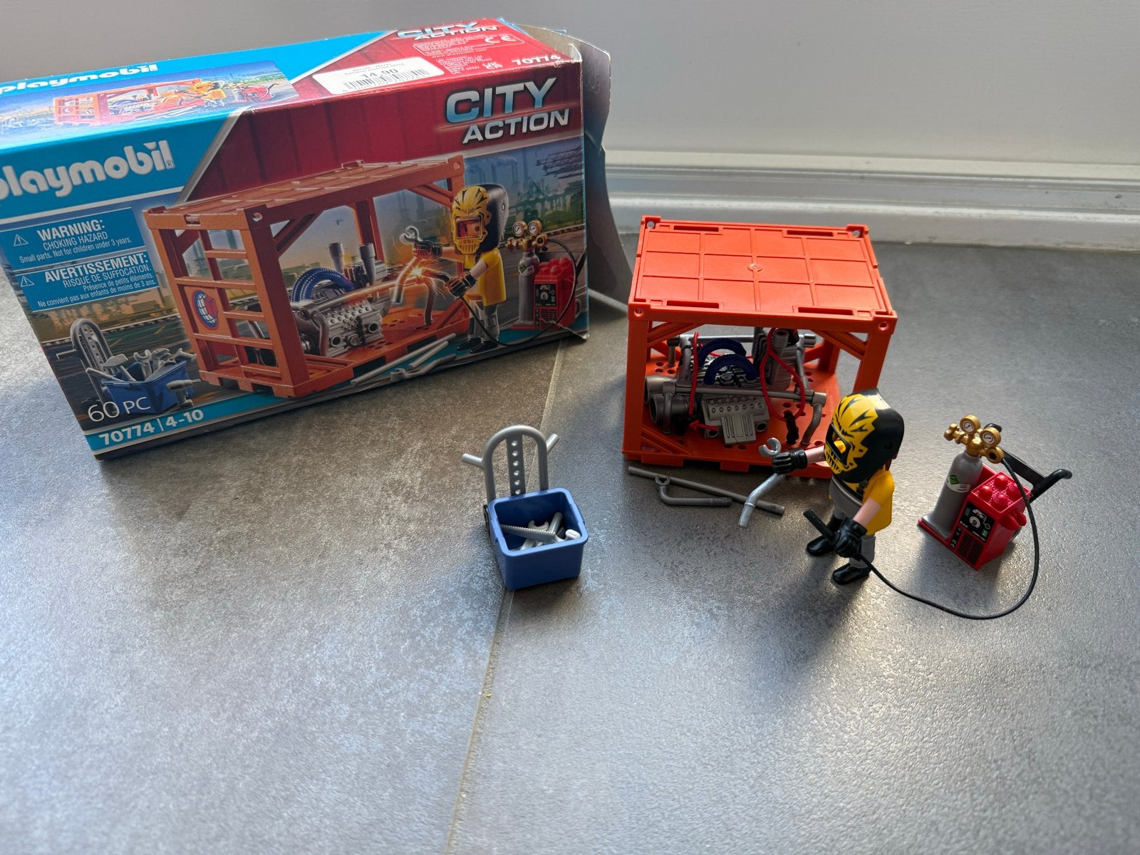 Playmobil City Action 70774 Lascontainer met Lasser, Complete set, Overige typen, Ophalen of Verzenden, Zo goed als nieuw