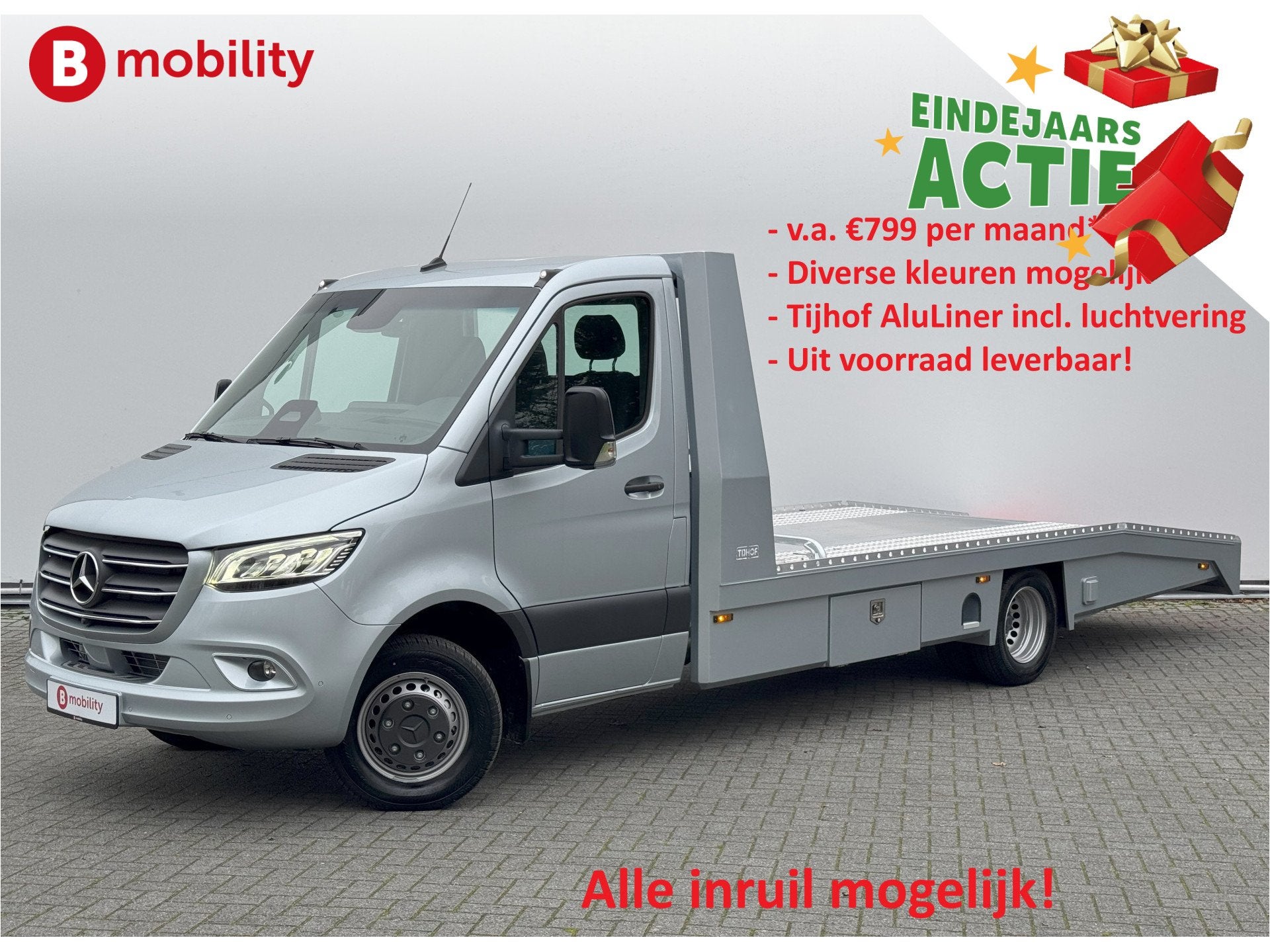 Mercedes-Benz Sprinter 519 CDI Tijhof AluLiner V/A €32 Per, Auto's, Stof, Gebruikt, Diesel, 3500 kg