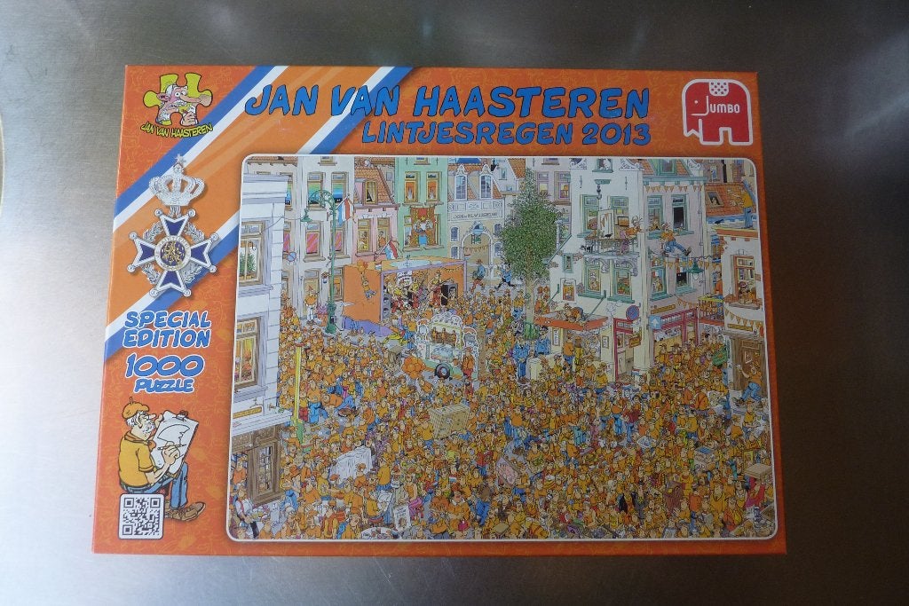 Jan van Haasteren Lintjesregen 2013 Special Edition, Ophalen, 500 t/m 1500 stukjes, Gebruikt, Legpuzzel