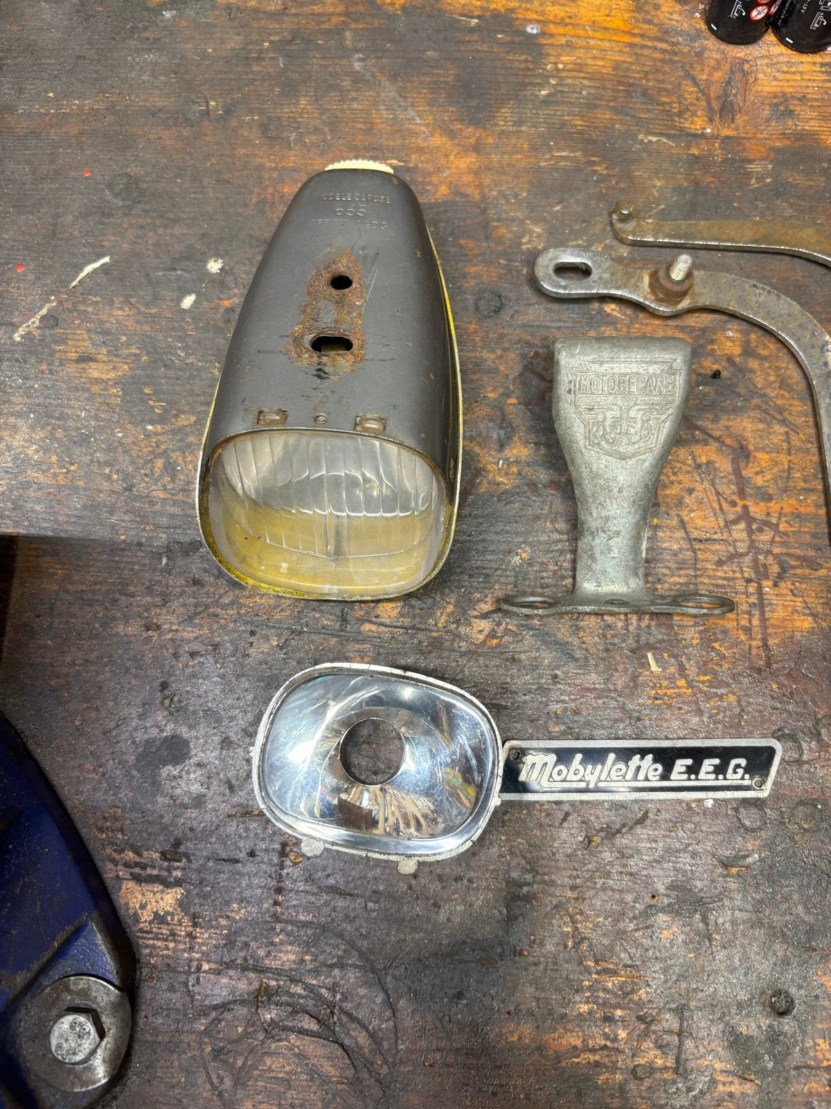 Onderdelen Mobylette EEG - Koplamp, Zadel, Stuur, Ophalen of Verzenden, Gebruikt, Koplamp, Overige merken