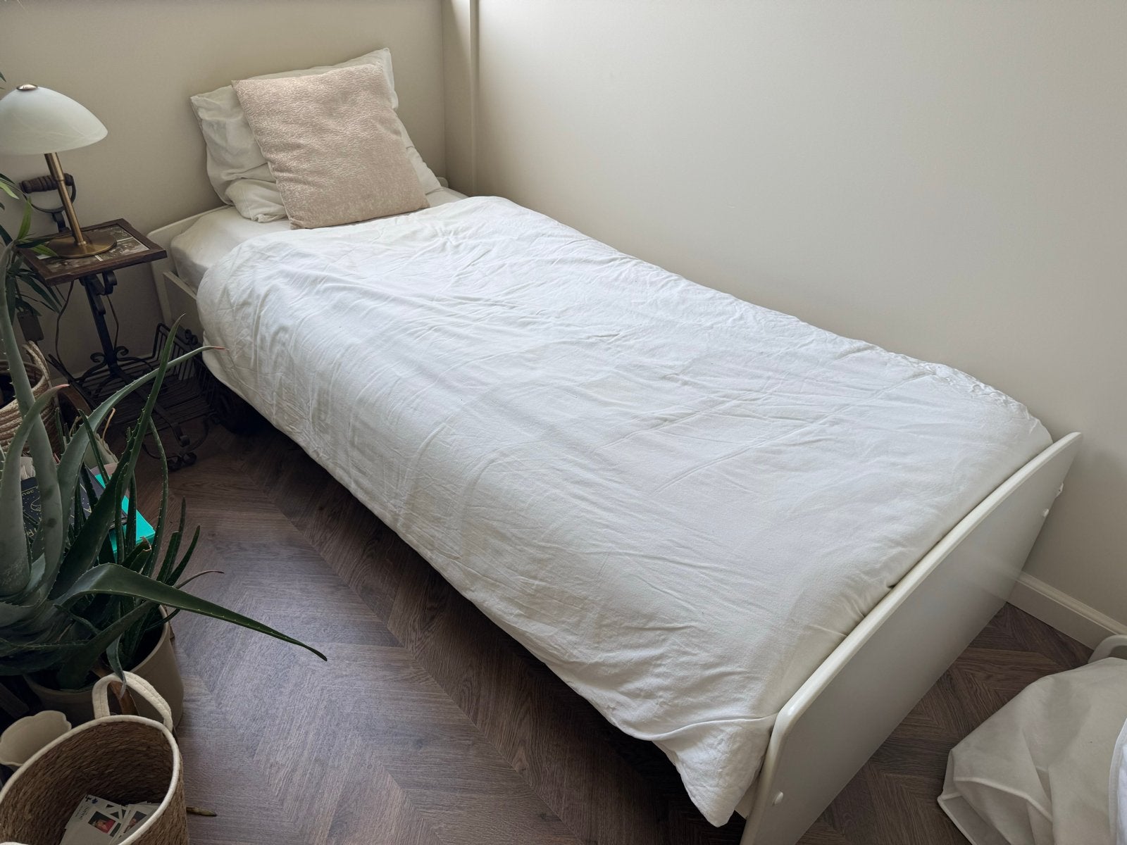 Auping bed 90 cm incl matras, bodem en beddengoed, Ophalen, Gebruikt, 90 cm, Eenpersoons