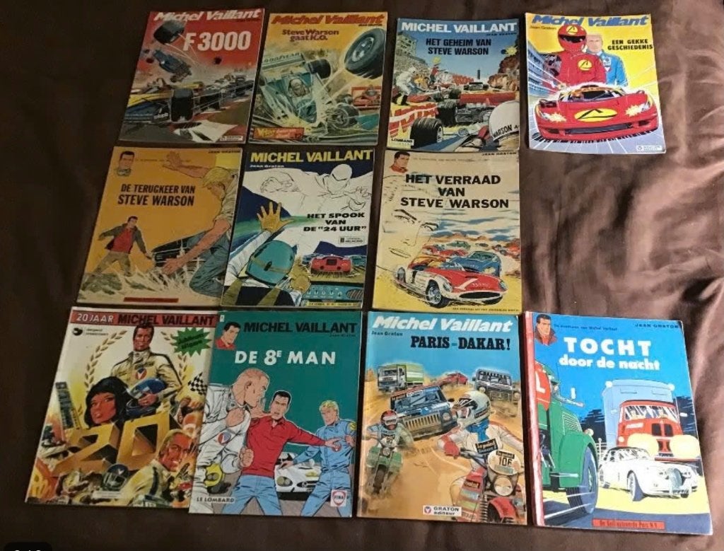 14 uitgaves van Jean Graton (Michel Vaillant,Julie Wood ), Meerdere stripboeken, Ophalen of Verzenden, Gelezen