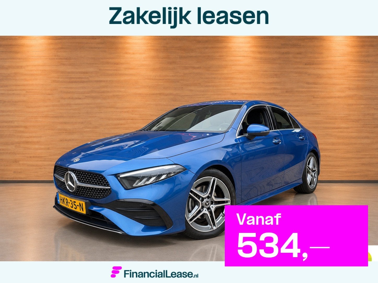Mercedes A-klasse 200 AMG Line ADAPTIVE CRUISEC., Automatische klimaatregeling, Gebruikt, Met garantie (alle), Blauw
