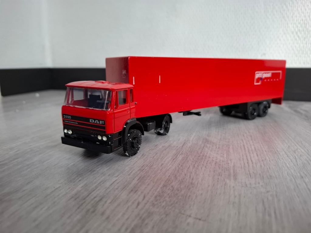 Daf Lion toys 1:50 PTT Post, Ophalen of Verzenden, Zo goed als nieuw, Bus of Vrachtwagen, Lion Toys