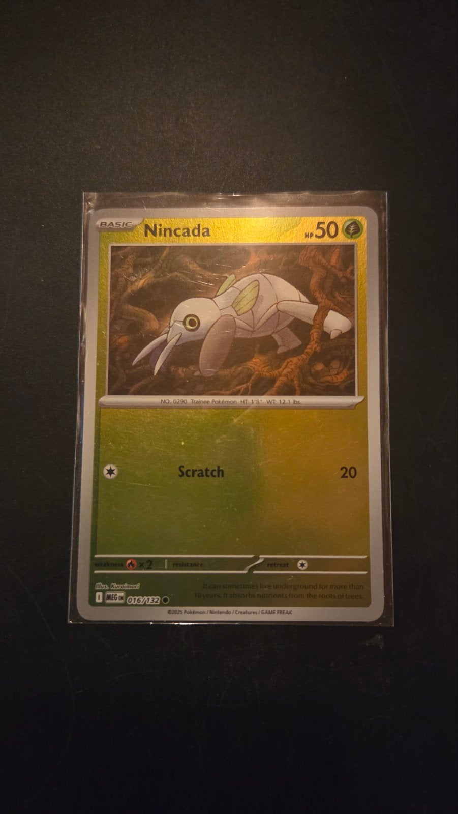 Nincada 016/132 (Reverse Holo) - Mega Evolution, Verzenden, Zo goed als nieuw, Losse kaart, Foil