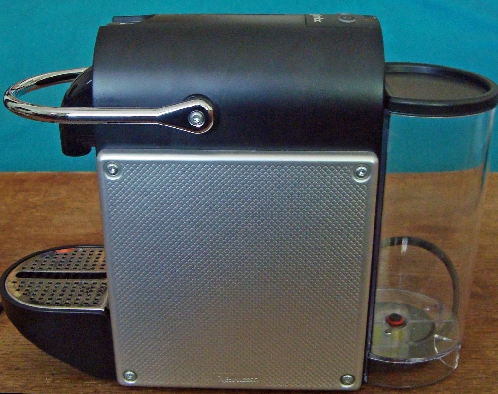 Nespresso Magimix Pixie  - Electric Aluminium -, Ophalen, Afneembaar waterreservoir, Koffiemachine, Zo goed als nieuw