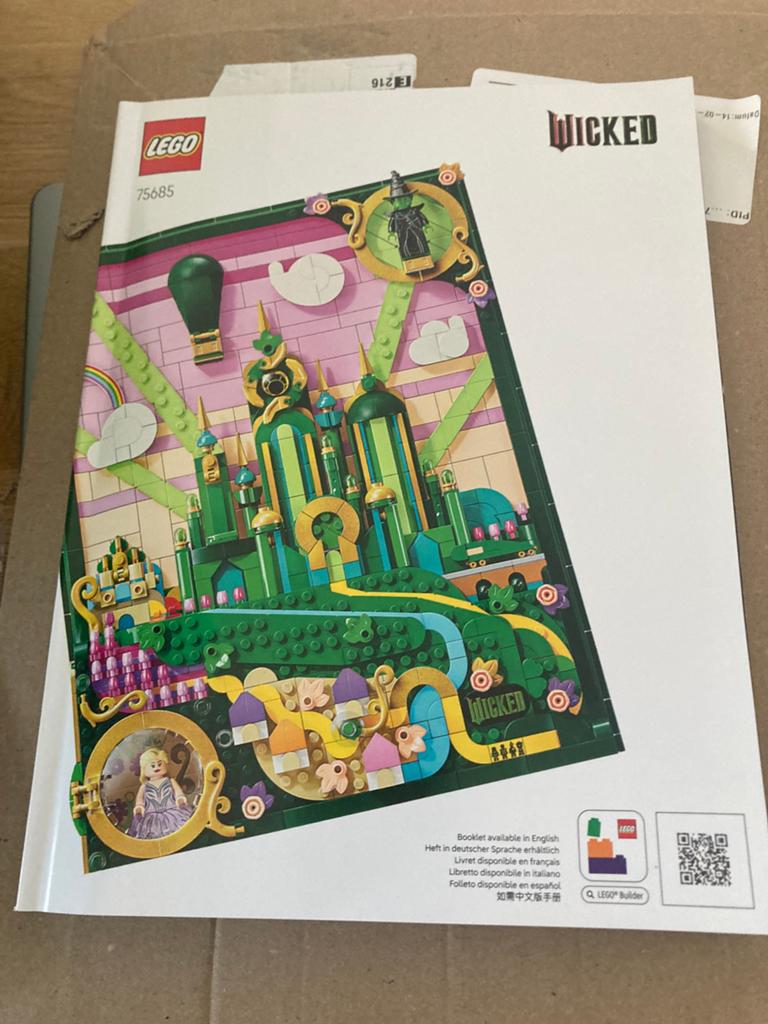 Lego wicked Emerald City muurkunst 75685, Ophalen of Verzenden, Zo goed als nieuw, Lego