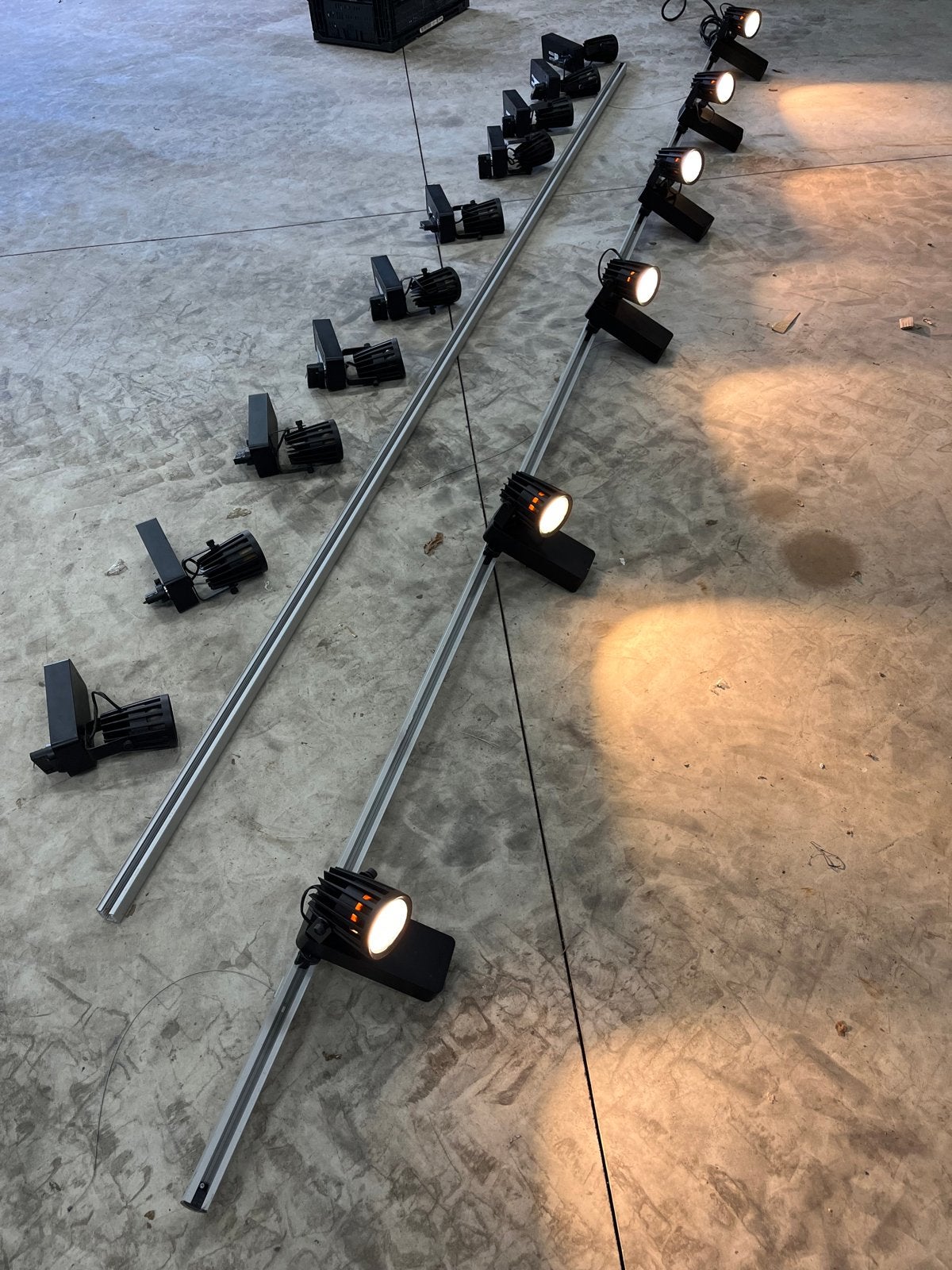 Philips LED Rail Spots - Complete Set met Rails, Led-lamp, Gebruikt, Warm wit, 10 tot 30 watt