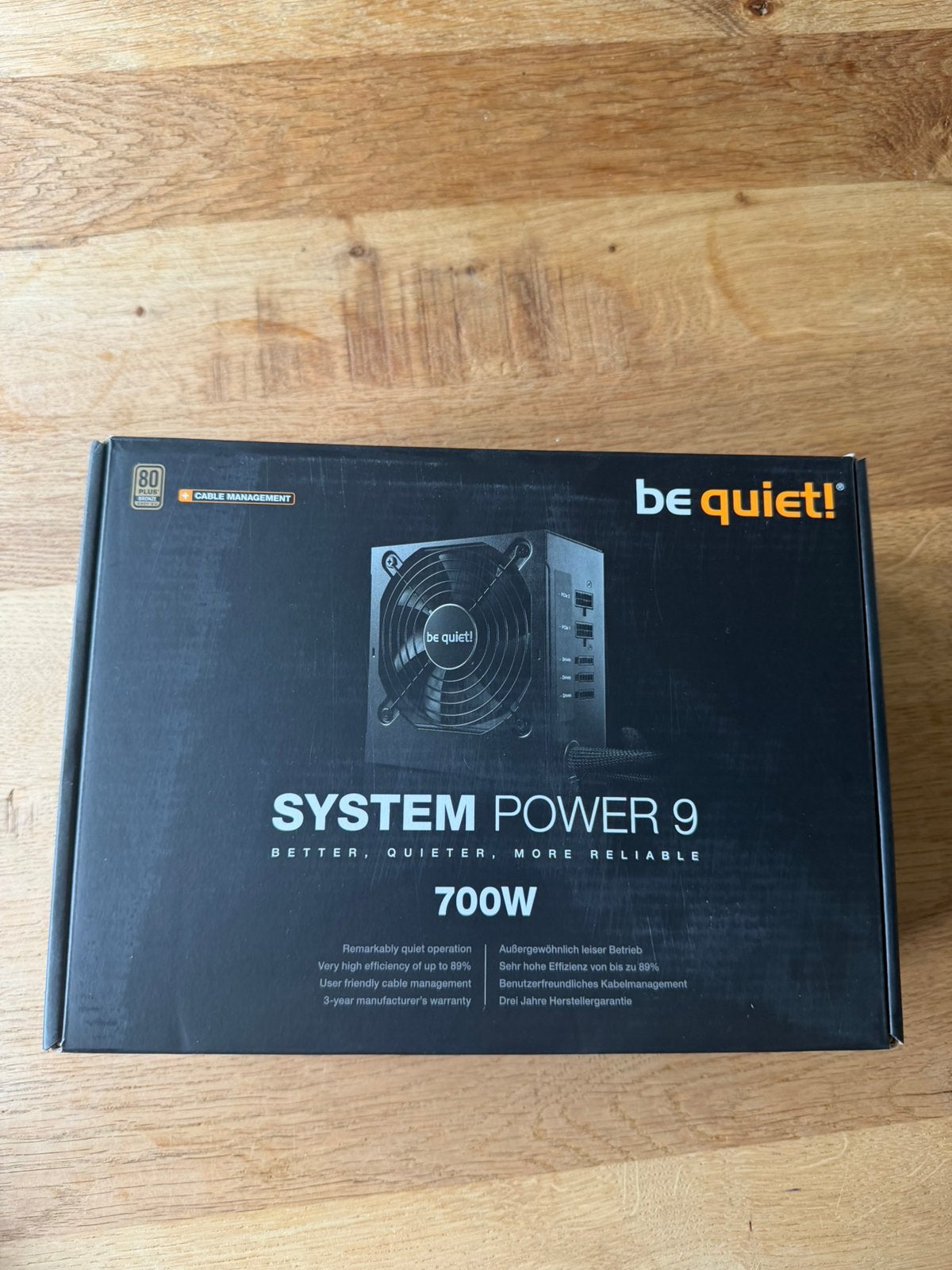 Be quiet system power 9 700w voeding semi modulair, Ophalen of Verzenden, Zo goed als nieuw