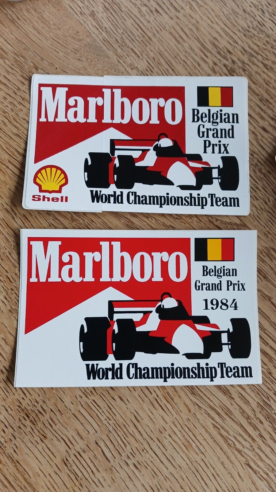 Stickers Marlboro Belgian Grand Prix 1984, Verzamelen, Stickers, Ophalen of Verzenden, Zo goed als nieuw