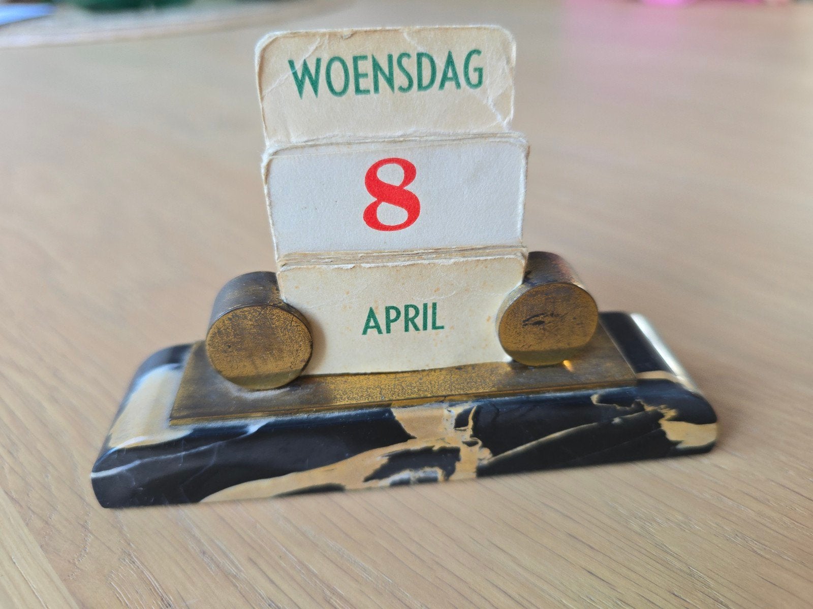 Antieke Franse Art Deco eeuwig durende bureaukalender €49, Ophalen of Verzenden