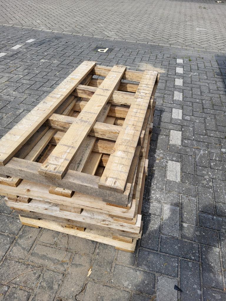 Houten pallets Gratis, Ophalen, 50 mm of meer, Pallet, Minder dan 200 cm