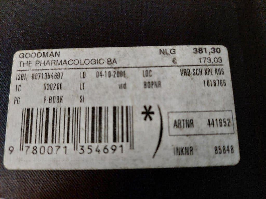 The Pharmacological basis of therapeutics, Boeken, Ophalen of Verzenden, Goodman & Gilman's, Beta, WO