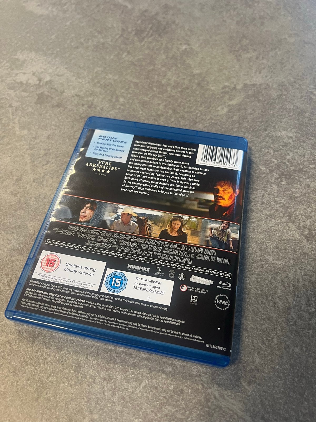 No Country for Old Men - Blu-ray (UK import), Vanaf 16 jaar, Film, Engels, Ophalen of Verzenden