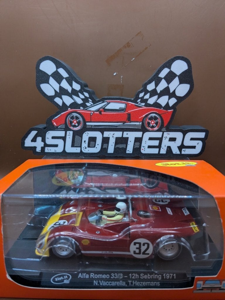 Slot.It Alfa Romeo 33/3 #32 12h Sebring 1971, Ophalen of Verzenden, Nieuw, Elektrisch, Overige merken