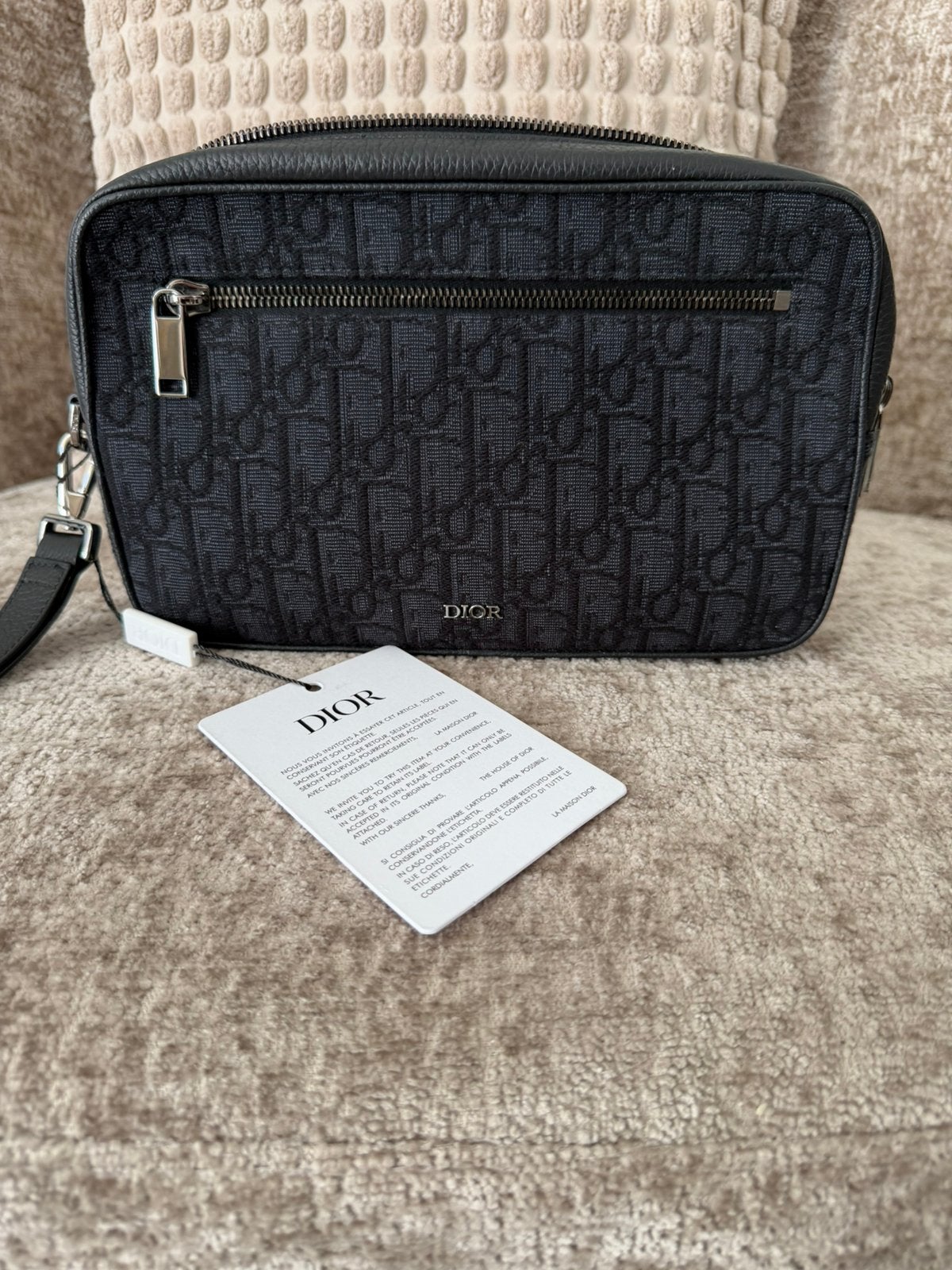 Dior toilettas pouch met aankoopbon, Overige merken, Blauw, Nieuw, Ophalen of Verzenden