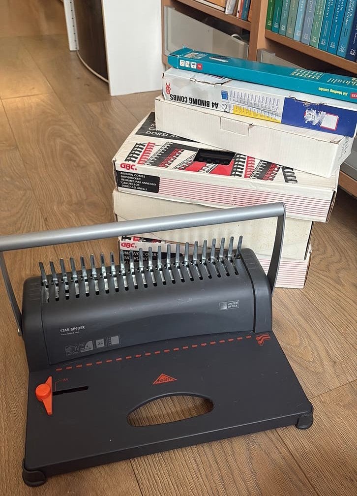 Inbindmachine - United Office - Star Binder - incl ringen, Ophalen of Verzenden, Gebruikt