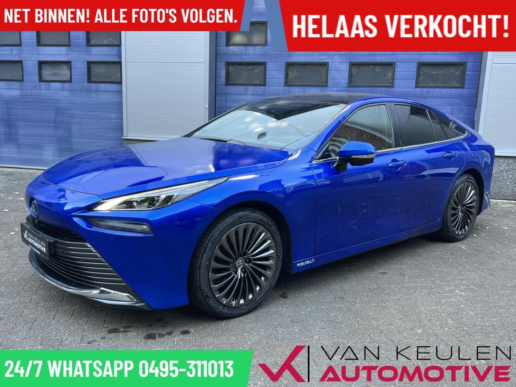 Toyota Mirai Prestige l Alle mogelijke opties! Garantie 2032, Auto's, Dealer onderhouden, Achterwielaandrijving, Gebruikt, Blauw
