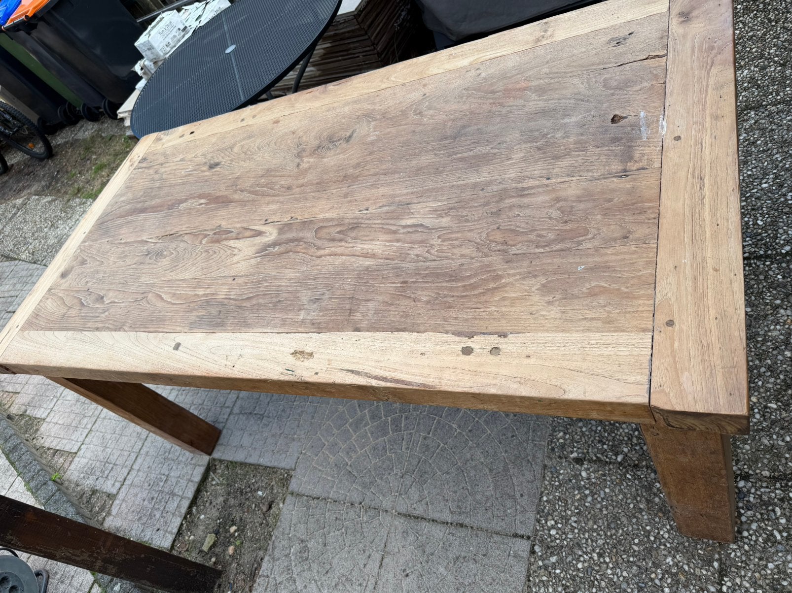 Houten eettafel, Ophalen, Gebruikt, 50 tot 100 cm, 150 tot 200 cm