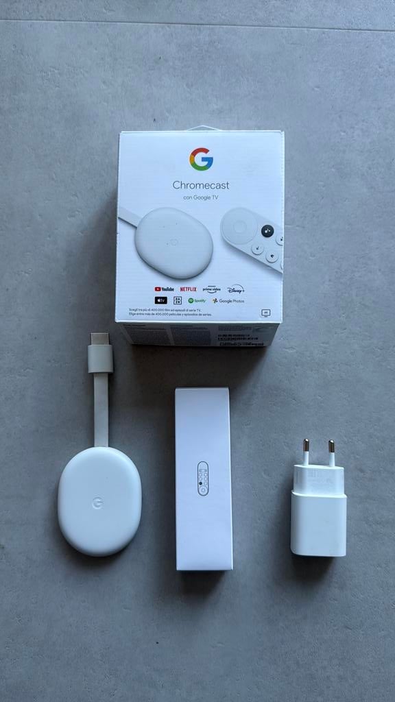 Google Chromecast 4K compleet met doos & kabel, Audio, Tv en Foto, Mediaspelers, Ophalen of Verzenden, Zo goed als nieuw