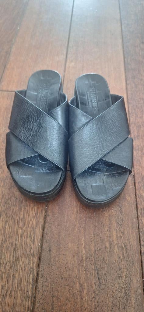 Mooie Shabbies slippers, Kleding | Dames, Schoenen, Ophalen of Verzenden, Zo goed als nieuw, Zwart