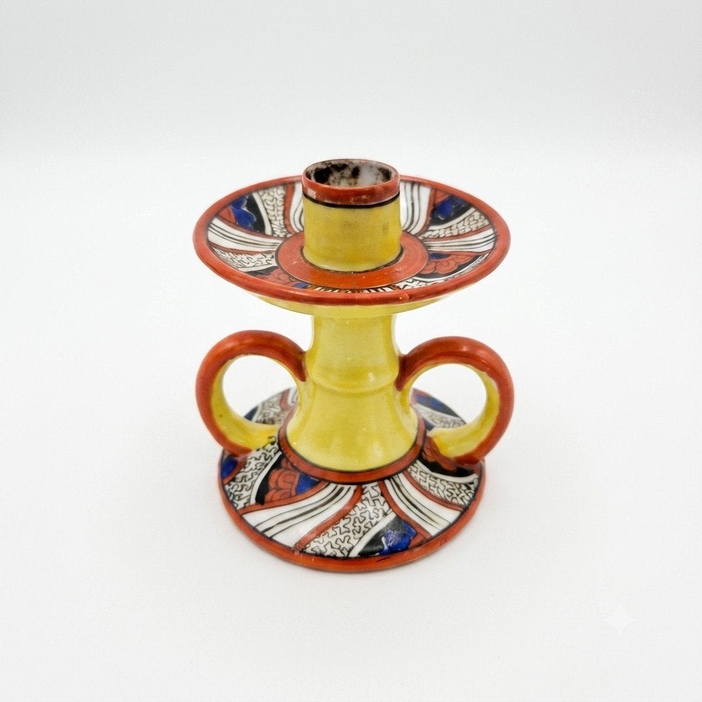 Antieke Japanse Kandelaar voor Westerse Markt, Ophalen of Verzenden, Koper of Brons