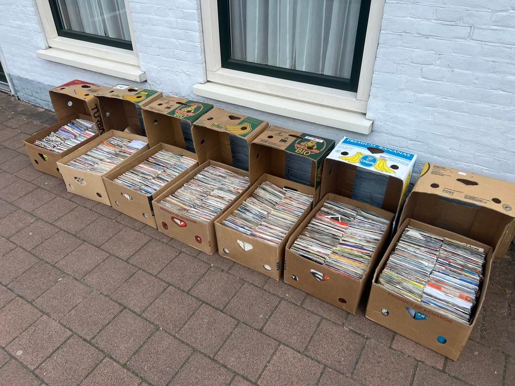 Te Koop : Grote Partij Single’s Vinyl 7 Dozen Vol Single, Ophalen, Gebruikt, Single